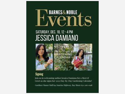 Author and Gardening Expert Jessica Damiano will be at Barnes & Noble this Saturday in Bay Shore