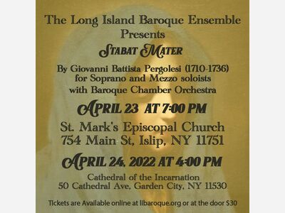 Music this Weekend at St. Mark's Episcopal Church in Islip