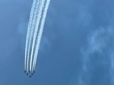 The Blue Angels Fly High Above Jones Beach