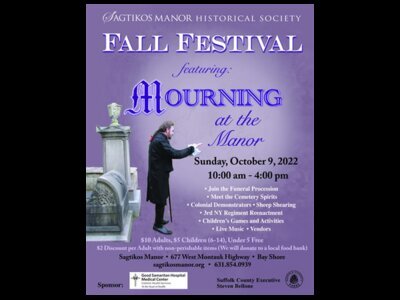 Fall Festival at Sagtikos Manor featuring Mourning at the Manor